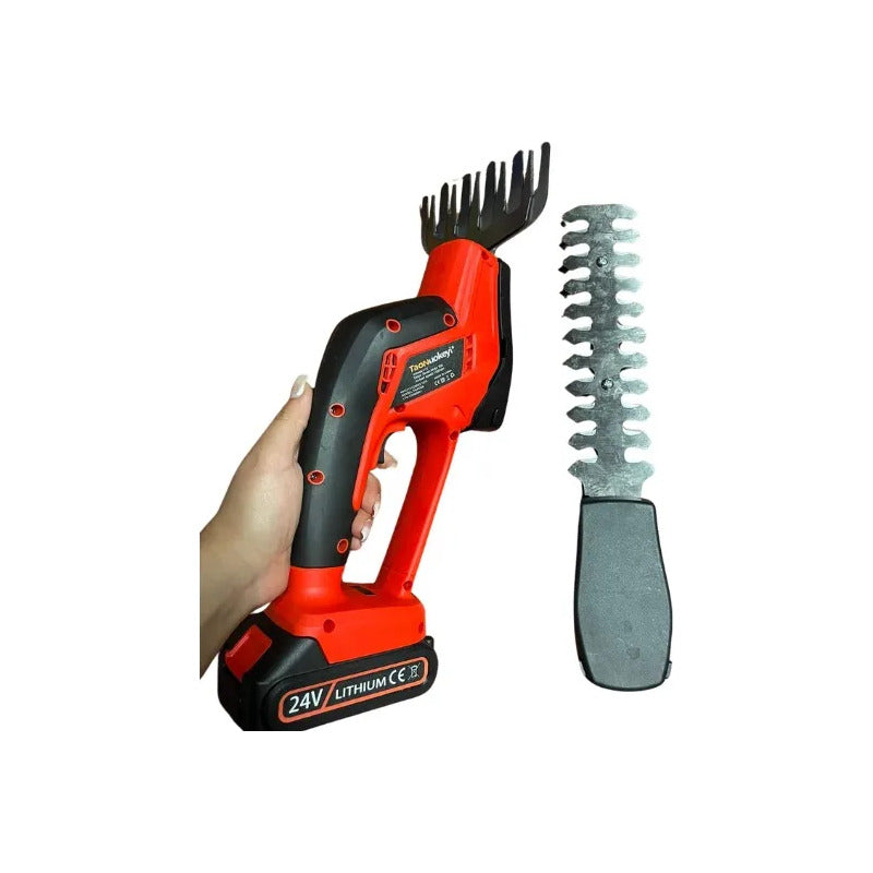 Cortador Inalámbrico 2 En 1 Cortasetos Y Tijeras Podadora Turquesa