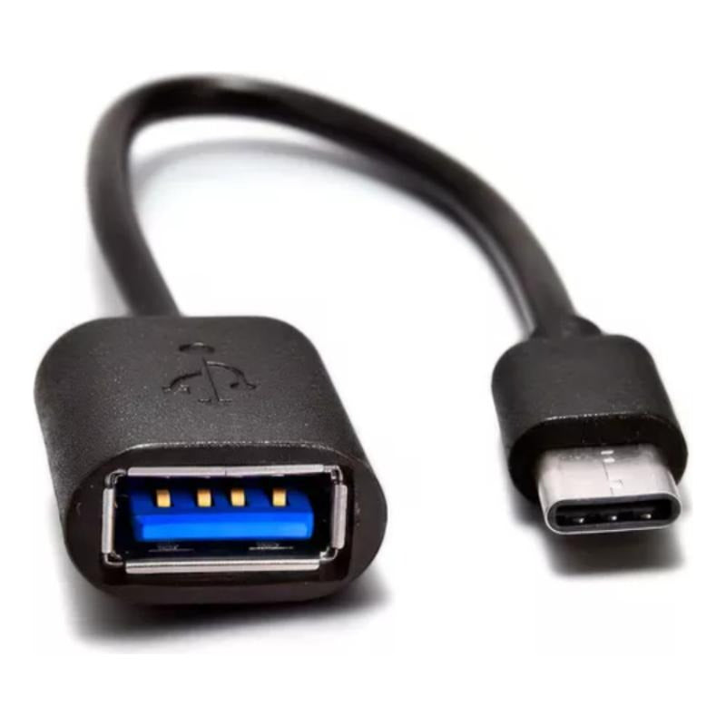 Otg Cable Adaptador Usb Hembra A Usb C Macho Negro