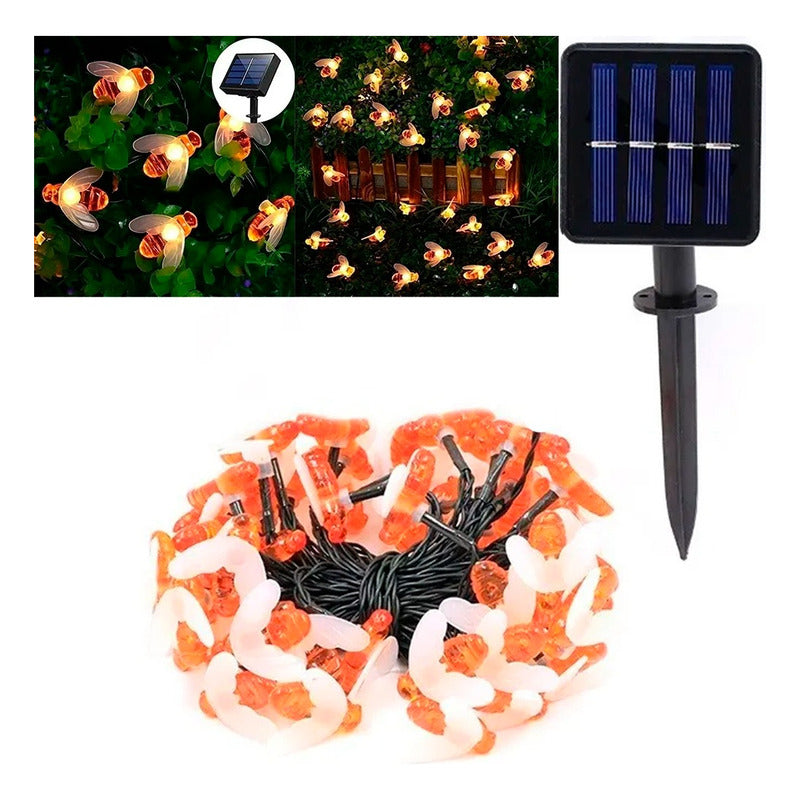 Guirnalda Solar De Abeja 5 Metros Exterior E Interior