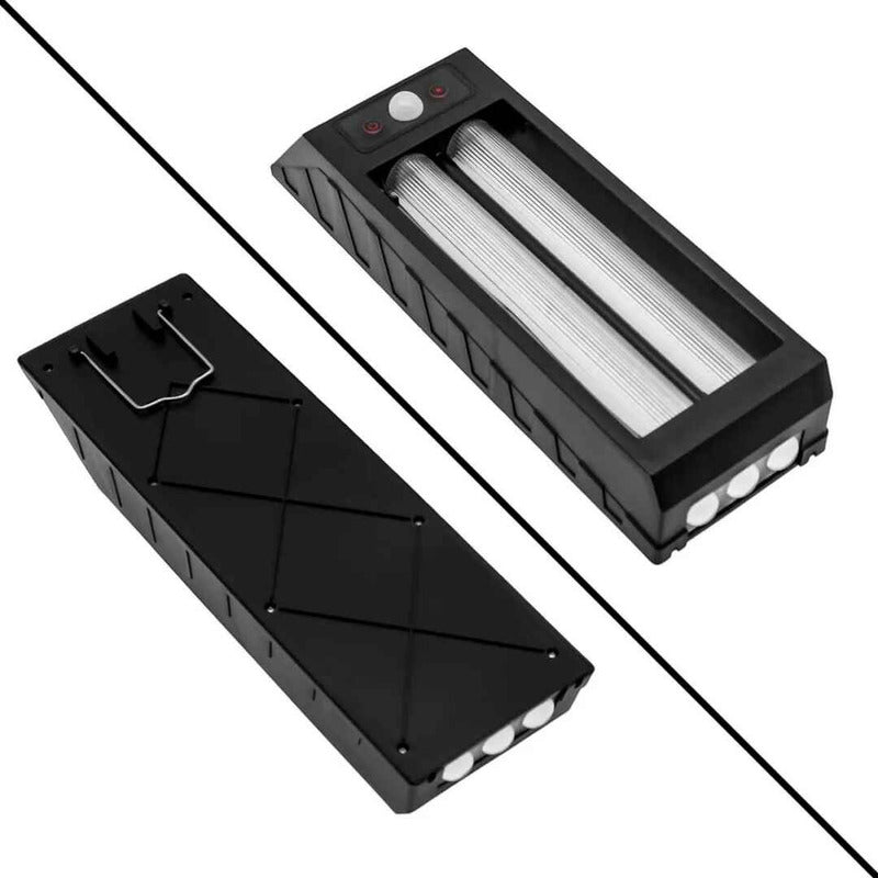 Pack X2 Aplique Solar Led Lampara De Pared Con Doble Luz 18w Agua