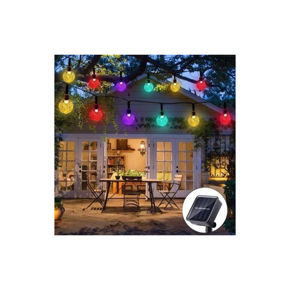 Luces Solar Led Bolitas Guirnalda Rgb Solar Navidad Solar