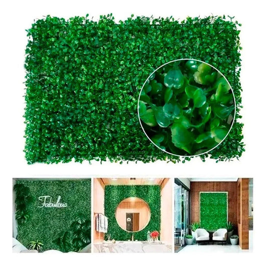 Pack X6 Pasto Planta Enredadera Malla Vallas Cercas Hojas  Verde Musgo