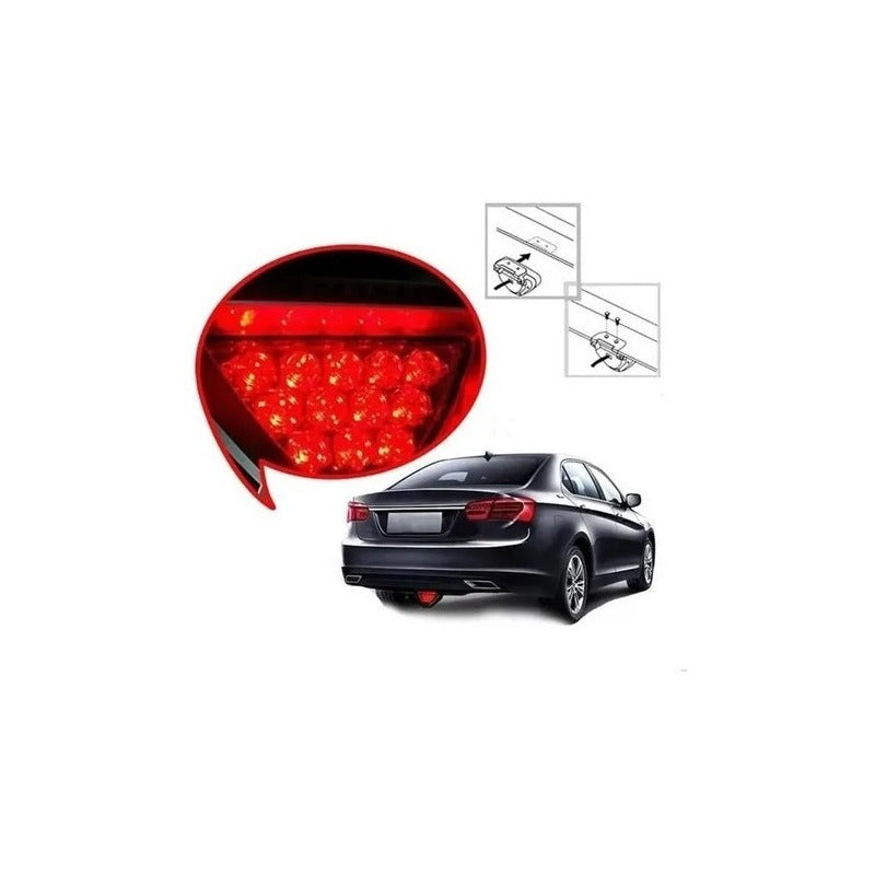 Luz De Stop De Freno Auxiliar Triangular Led Roja 12v