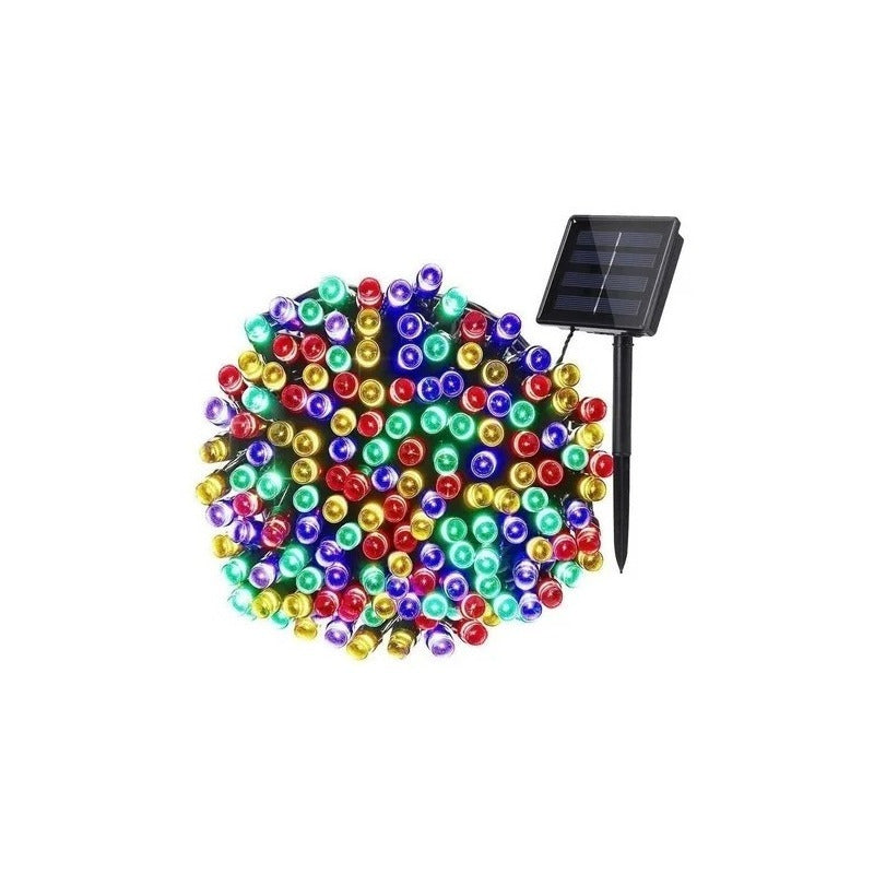 Guirnalda Led Solar X3 Fria 100 Led Luz 10 Metros Ext E Int