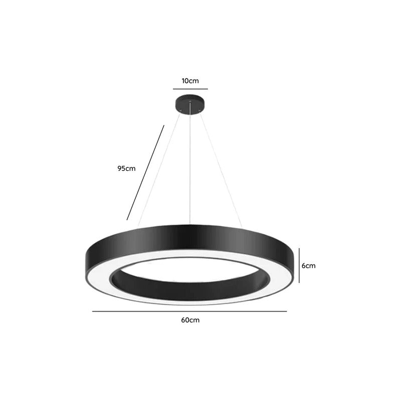 Lámpara Led Colgante Hexágono Abierta Moderna 36w Luz Fría