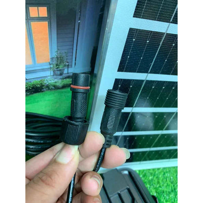 Foco Solar 1500w Panel Solar Y Control Remot Luz Blanco Frío Negro Blanco Frío