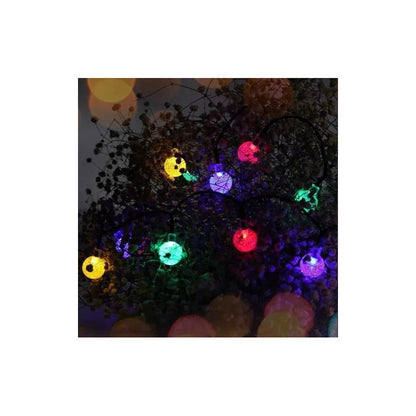 Luces Solar Led Bolitas Guirnalda Rgb Solar Navidad Solar
