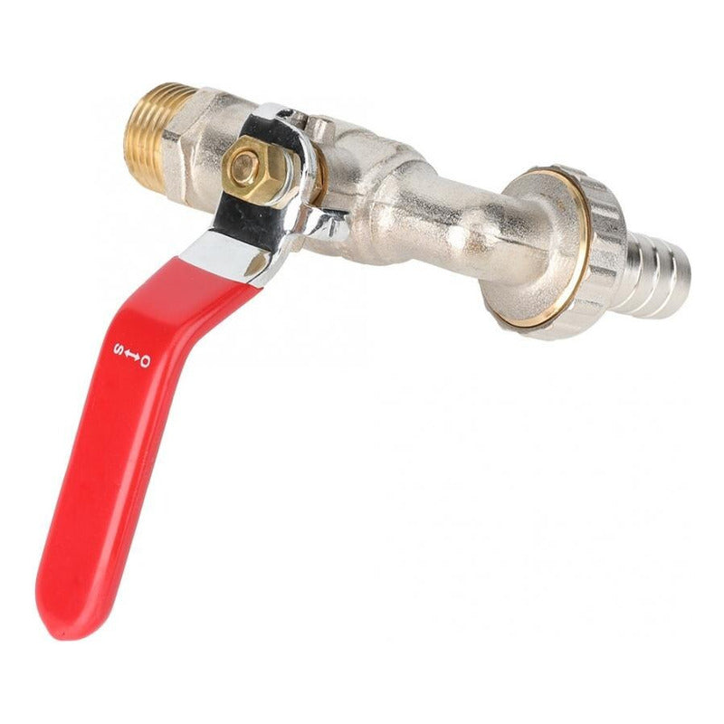 Llave De Paso Grifo Bola Jardin Metalica 1/2''