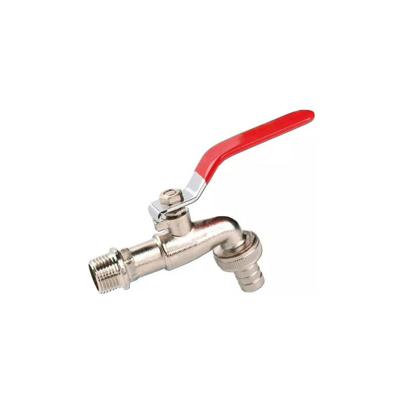 Llave De Paso Grifo Bola Jardin Metalica 1/2''