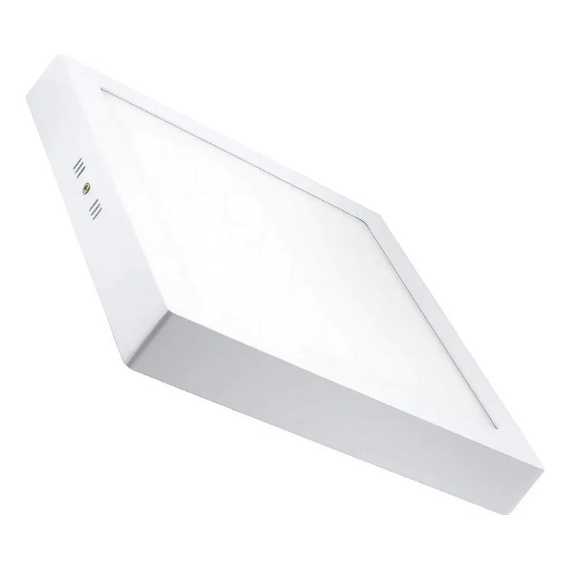 Foco Panel Led 12w Plafón 17cm Marco Blanco Cuadrado