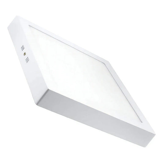 Foco Panel Led 12w Plafón 17cm Marco Blanco Cuadrado