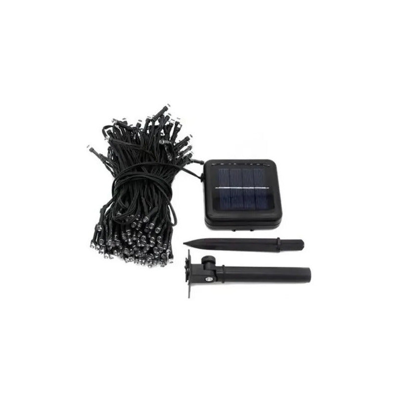 Guirnalda Led Solar X3 Fria 100 Led Luz 10 Metros Ext E Int