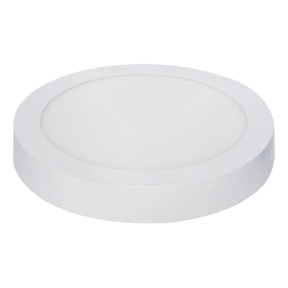 Foco Panel Led 12w Plafón 17cm Marco Blanco Redondo