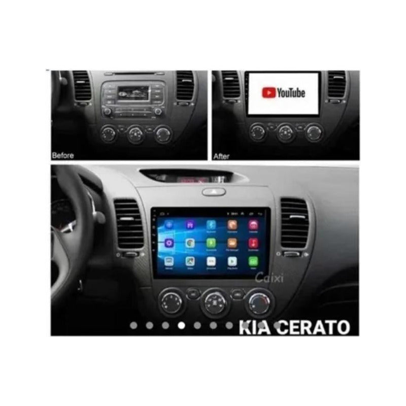 Bisel Adaptador Kia Cerato 2013-18 Para Radio De 9 Pulgadas Negro
