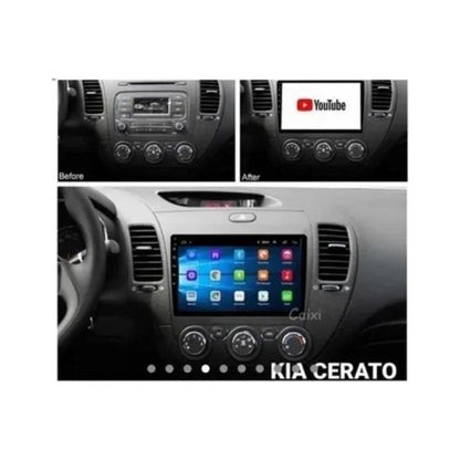 Bisel Adaptador Kia Cerato 2013-18 Para Radio De 9 Pulgadas Negro
