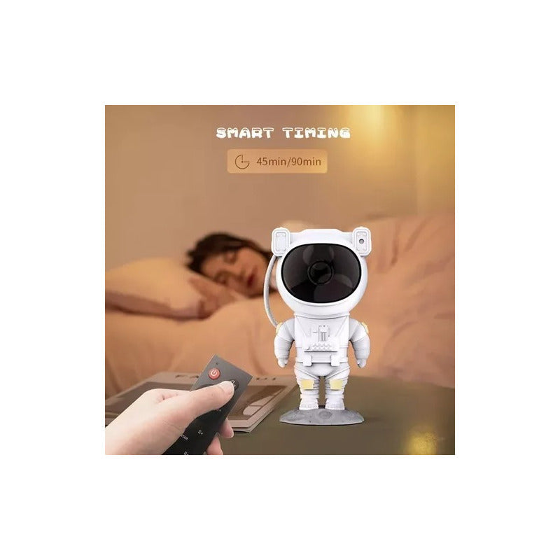 Proyector Lámpara Luz Led Galaxia Astronauta Control Nebula Blanco