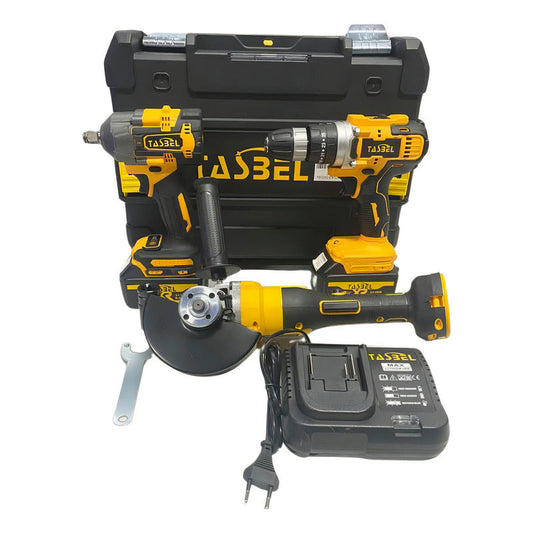 Set 3 Llave De Impacto Esmeril Taladro Percutor Inalambrico