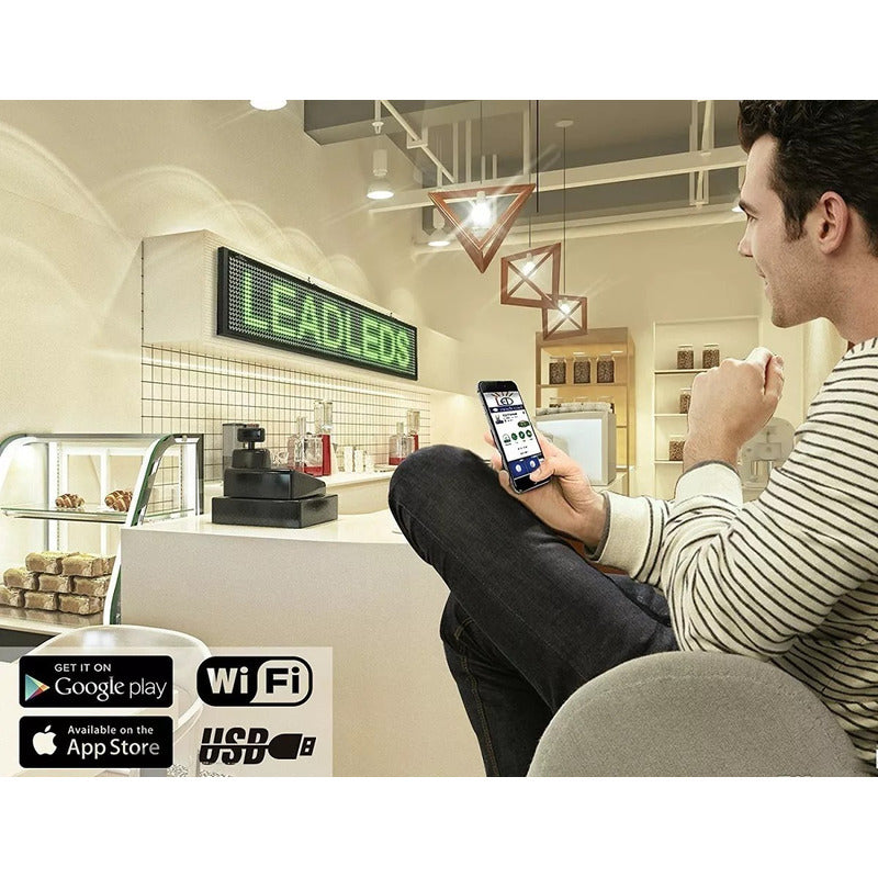 Letreros Programables Led 1 Mts Luminoso Letrero Led Wifi