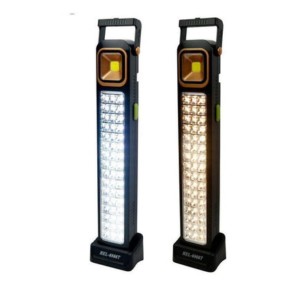 Lámpara Luz Solar De Emergencia Recargable 48 Led Foco Usb C Color Negro