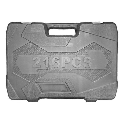 Juego De Dados 216 Piezas Kit De Herramientas + Maletín Negro