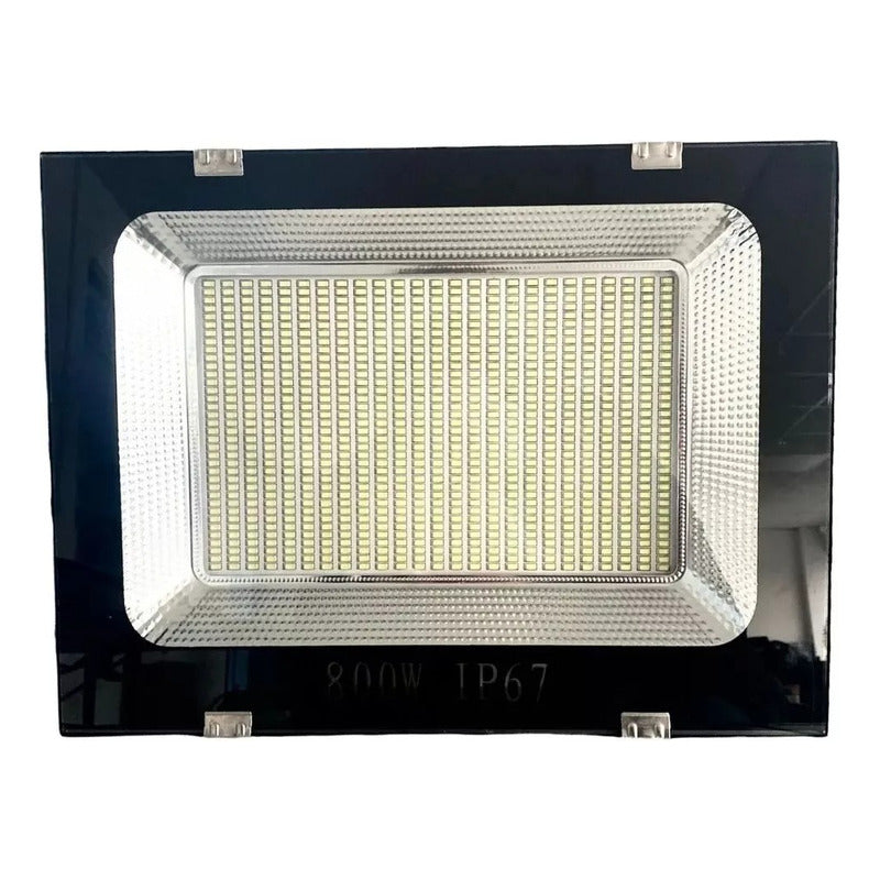 Pack 2 Focos Reflectores 800w Luz Led Exterior Canchas Ip65 Negro 10