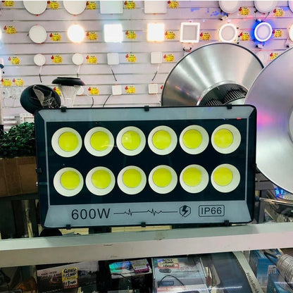 Foco Led De Lupa Reflector 600w Exterior Estadio Impermeable Gris Oscuro Fría