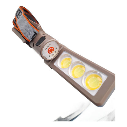 Linterna Cintillo Led Brillante Cabeza Encendido Con Sensor Amarilla Negra