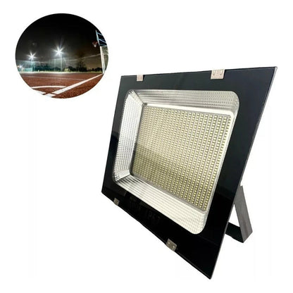 Pack 2 Focos Reflectores 800w Luz Led Exterior Canchas Ip65 Negro Blanco Frío