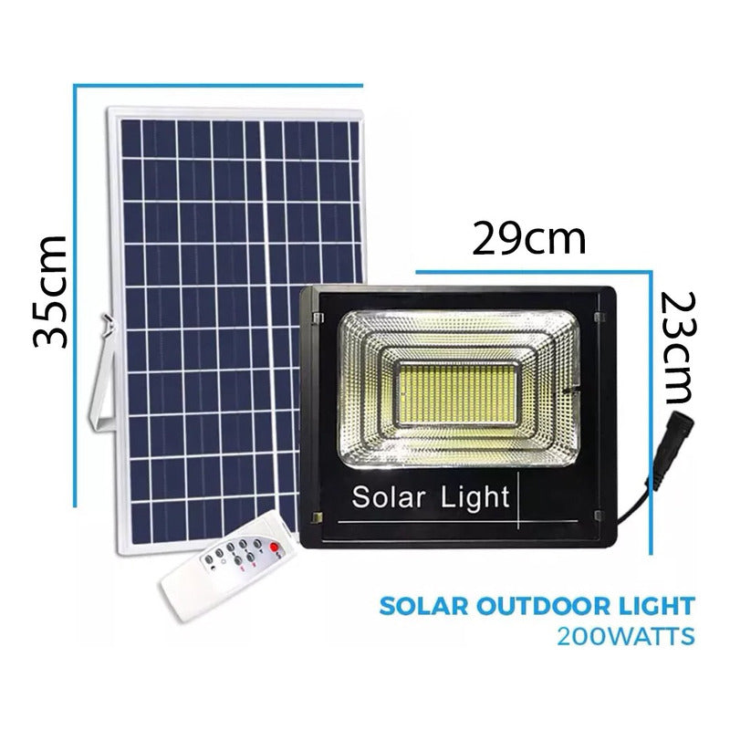 Foco Solar Inteligente 200w 360 Led Control Remoto Ip66