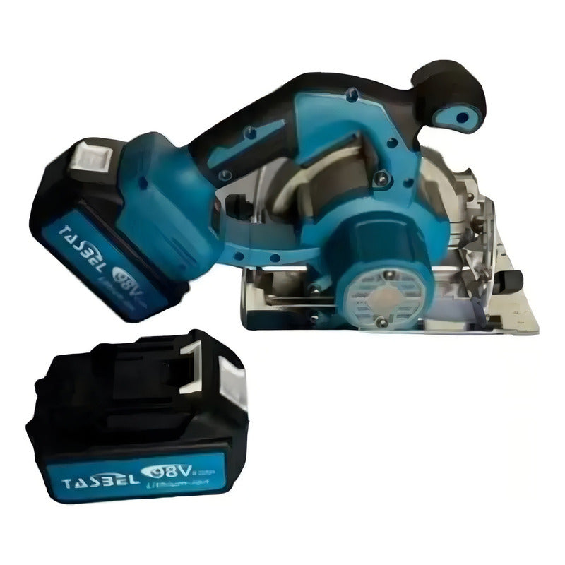 Sierra Circular Inalámbrica + 2 Baterías Color Azul Petróleo Frecuencia 50