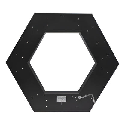 Lámpara Led Colgante Hexágono Abierta 36w Luz Fría Estructura Negro