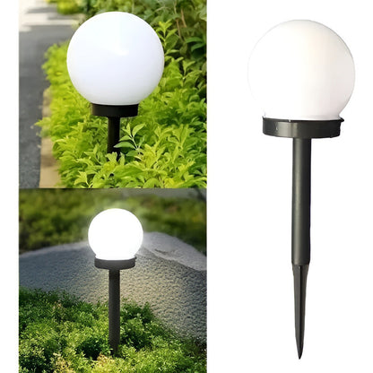 Pack 6 Foco Led  Solar Estaca Decoracion Globo Para Jardín  Blanco