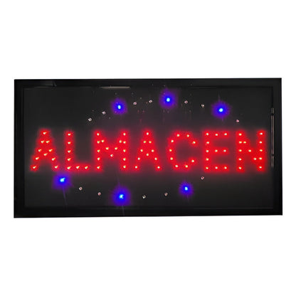 Letrero Aviso Led Signs Luminoso - Abierto - 48x25cm