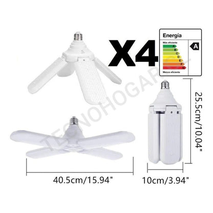 Ampolletas Led 4 Aspas Ángulo Ajustable 60w Ahorradora X4 Blanco Neutro
