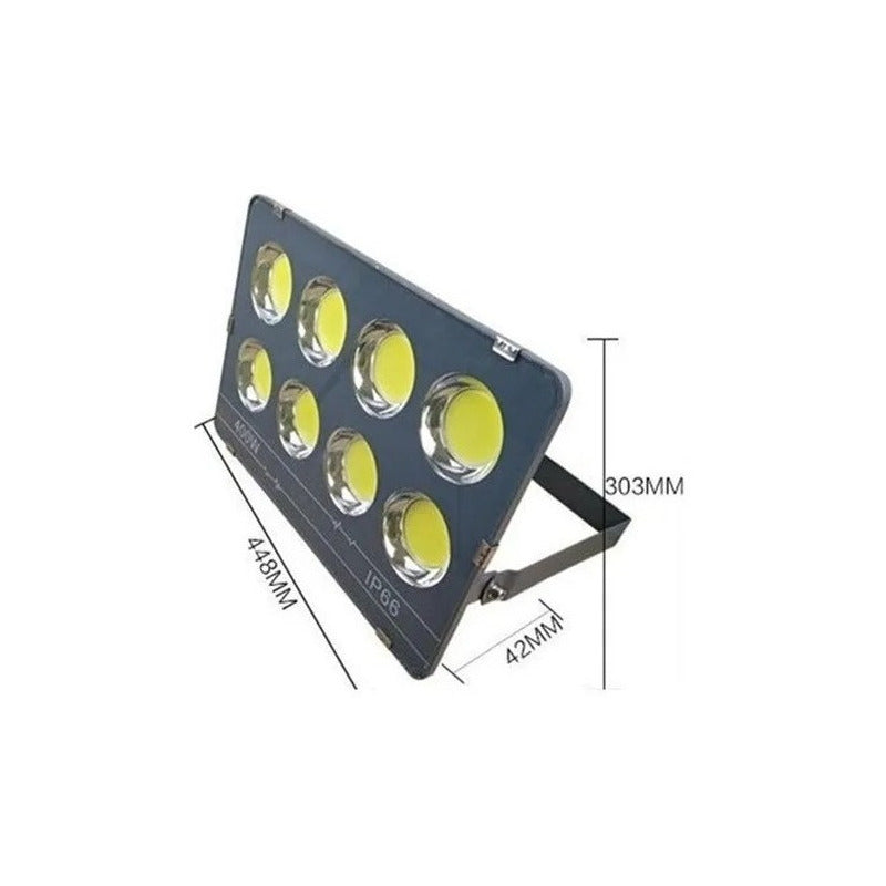 Foco 400w Resististe A La Lluvia Led Blanco Frio Con Soporte Blanco Frío