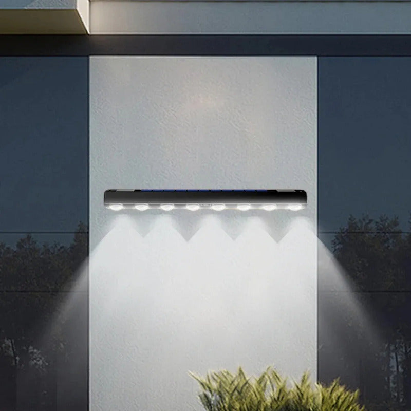 Pack X5 Aplique Solar Lampara Inducción Pared Led Exterior Cálido/frío