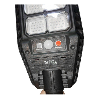 Foco Solar 800w Luminaria + Soporte Y Sensor De Movimiento Negro