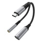 Adaptador Split De Audífonos Y Carga Tipo-c A Audio Jack 3.5