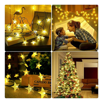 Pack X 2 Luces Solares Navidad Guirnalda  Varios Modelos