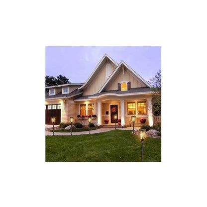 Lampara Led Pack X4 Luces Solares Antorchas Estaca Modelo Xl Negro