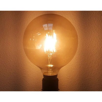 Pack X6 Ampolletas Led G80 Vintage 4w E27 Ambar Luz Amarillo Amarillo