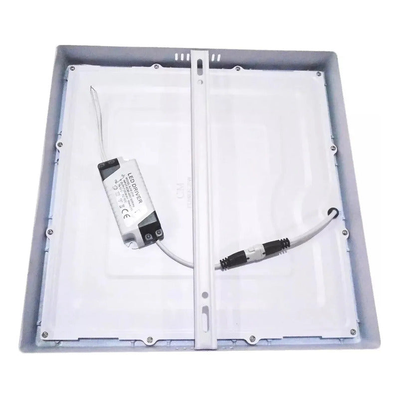 Pack X2 Panel Led Sobrepuesto 18w Foco Plafon Redondo Cuadra Cuadrado