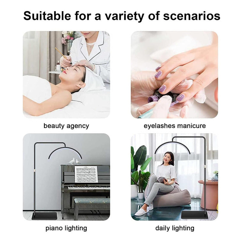 Lampara Led Lashista Manicure Estetica Led Media Luna