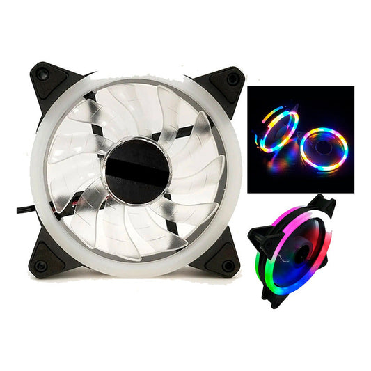 Fan Cooler 120mm Pc Gamer Led Rgb 4 Pin Ide Chasis