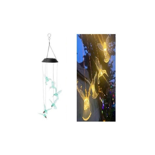 Lampara Para Jardín  Exterior Resiste Lluvia Colgante Solar Blanco