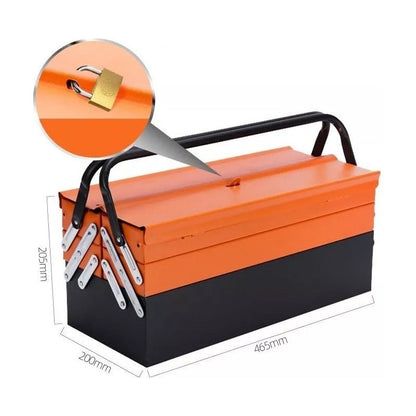 Caja Herramientas 85 Pcs Niveles Plegable Metal Cromo Negro