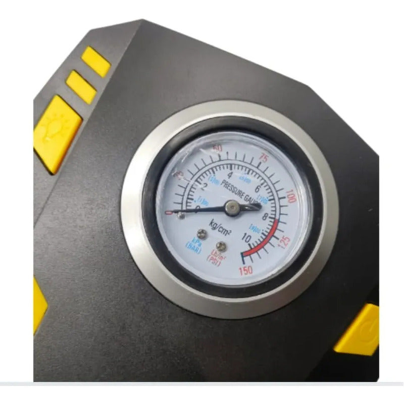 Compresor Aire 12v Inflador Neumático, Bici, Moto, Pelota Gris 50/60hz Monofásica