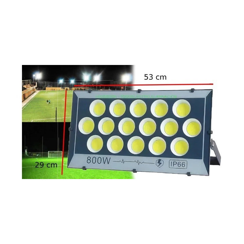 Foco Proyector 800w Ip65 Canchas Cultivo Industrial
