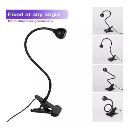 Lámpara Led Luz Uv Para Uñas Tips Soft Gel 3w Clip Mesa Negro