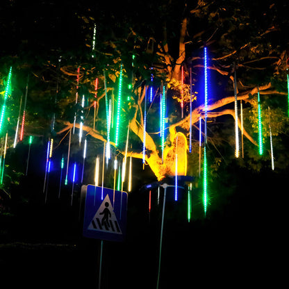 Luces Tubo Solar Led Guirnalda Lluvia De Meteoritos Exterior Multicolor